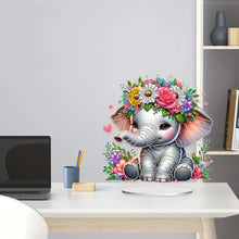 Load image into Gallery viewer, Double Sided Special Shape Elephant Desktop Diamond Art Kits for Home Decor
