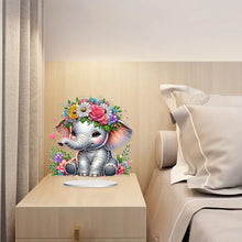 Load image into Gallery viewer, Double Sided Special Shape Elephant Desktop Diamond Art Kits for Home Decor