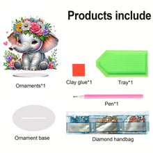 Load image into Gallery viewer, Double Sided Special Shape Elephant Desktop Diamond Art Kits for Home Decor