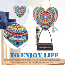 Load image into Gallery viewer, Wooden Special Shaped Heart DIY Diamond Painting Hanging Rack for Garden Decor