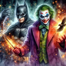 Load image into Gallery viewer, Diamond Painting - Full Round - batman and clown (50*50CM)