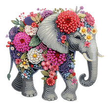 Load image into Gallery viewer, Diamond Painting - Partial Special Shaped - elephant and flower (30*30CM)