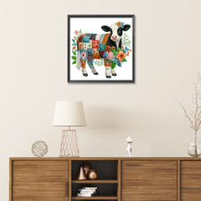 Load image into Gallery viewer, Diamond Painting - Partial Special Shaped - Cows and flowers (30*30CM)