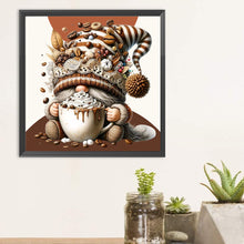 Load image into Gallery viewer, Diamond Painting - Full Round - Chocolate Ice Cream Coffee Gnome (30*30CM)