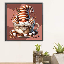 Load image into Gallery viewer, Diamond Painting - Full Round - Chocolate Ice Cream Coffee Gnome (30*30CM)