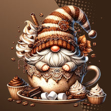 Load image into Gallery viewer, Diamond Painting - Full Round - Chocolate Ice Cream Coffee Gnome (30*30CM)