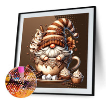 Load image into Gallery viewer, Diamond Painting - Full Round - Chocolate Ice Cream Coffee Gnome (30*30CM)