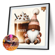 Load image into Gallery viewer, Diamond Painting - Full Round - Chocolate Ice Cream Coffee Gnome (30*30CM)