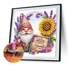Load image into Gallery viewer, Diamond Painting - Partial Special Shaped - Sunflower Summer Gnome (30*30CM)