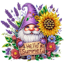 Load image into Gallery viewer, Diamond Painting - Partial Special Shaped - Sunflower Summer Gnome (30*30CM)