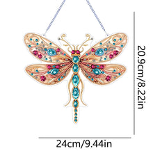 Load image into Gallery viewer, Dragonfly Rhinestone Diamond Painting Art Pendants for Garden Window Decor