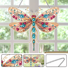 Load image into Gallery viewer, Dragonfly Rhinestone Diamond Painting Art Pendants for Garden Window Decor