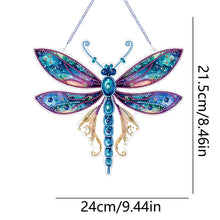 Load image into Gallery viewer, Dragonfly Rhinestone Diamond Painting Art Pendants for Garden Window Decor
