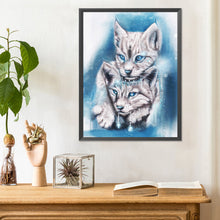 Load image into Gallery viewer, Diamond Painting - Full Round - blue winter lynx (30*40CM)