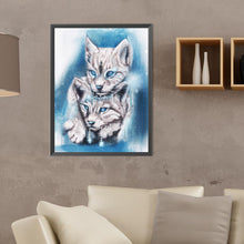 Load image into Gallery viewer, Diamond Painting - Full Round - blue winter lynx (30*40CM)