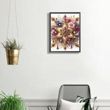 Load image into Gallery viewer, Diamond Painting - Partial Special Shaped - six pointed star and flower (30*30CM)