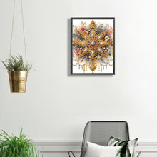 Load image into Gallery viewer, Diamond Painting - Partial Special Shaped - Eight-pointed star and flower (30*30CM)