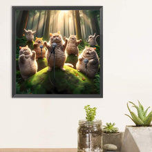 Load image into Gallery viewer, Diamond Painting - Full Round - funny cat (30*30CM)