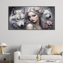 Load image into Gallery viewer, Diamond Painting - Full Square - Wolf girl (80*40CM)