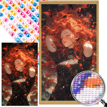 Load image into Gallery viewer, AB Diamond Painting - Full Round - Red-haired girl (40*70CM)