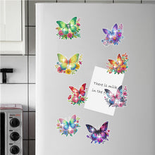 Load image into Gallery viewer, 8Pcs Special Shaped Butterfly Diamond Painting Fridge Magnet Fridge Stickers