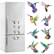 Load image into Gallery viewer, 8Pcs Special Shaped Hummingbird Diamond Painting Fridge Magnet Fridge Stickers