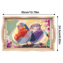 Load image into Gallery viewer, Wooden Cartoon Bird 5D DIY Diamond Painting Serving Tray for Home Decor