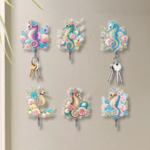 Load image into Gallery viewer, 6Pcs Acrylic Animal Flower Diamond Art Hanging Hooks Diamond Painting Art Hooks