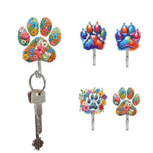 Load image into Gallery viewer, 4Pcs Acrylic Cartoon Rhinestone Painting Keychain Hanger Diamond Painting Hooks