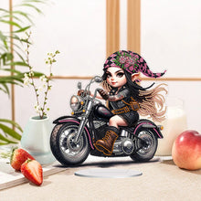 Load image into Gallery viewer, PVC Round Special Shaped Girl Animal 5D Diamond Painting Ornament for Home Decor