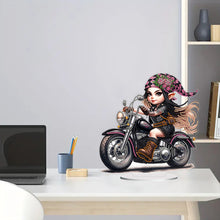 Load image into Gallery viewer, PVC Round Special Shaped Girl Animal 5D Diamond Painting Ornament for Home Decor