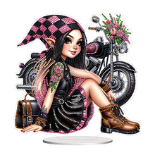 Load image into Gallery viewer, PVC Round Special Shaped Girl Animal 5D Diamond Painting Ornament for Home Decor