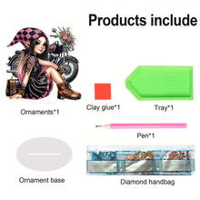 Load image into Gallery viewer, PVC Round Special Shaped Girl Animal 5D Diamond Painting Ornament for Home Decor