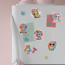 Load image into Gallery viewer, 8Pcs Special Shape Cartoon Animal Diamond Painting Fridge Magnet Fridge Stickers