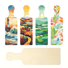 Load image into Gallery viewer, 4Pcs Landscape Diamond Decorative Serving Tray Diamond Painting Tray Handicraft