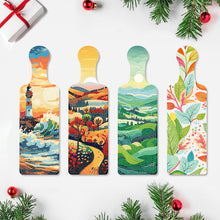 Load image into Gallery viewer, 4Pcs Landscape Diamond Decorative Serving Tray Diamond Painting Tray Handicraft