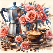 Load image into Gallery viewer, Diamond Painting - Full Round - Coffee leisure time (30*30CM)