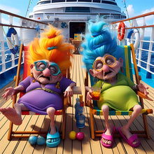 Load image into Gallery viewer, Diamond Painting - Full Round - Funny old lady (30*30CM)