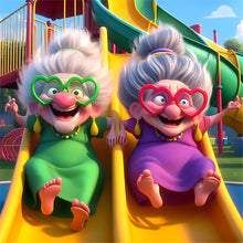 Load image into Gallery viewer, Diamond Painting - Full Round - Funny old lady (30*30CM)