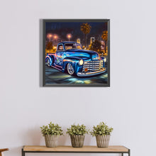 Load image into Gallery viewer, Diamond Painting - Full Round - Blue classic car (40*40CM)
