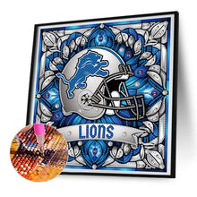 Load image into Gallery viewer, Diamond Painting - Partial Special Shaped - detroit lions (30*30CM)