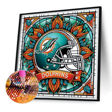 Load image into Gallery viewer, Diamond Painting - Partial Special Shaped - regular season miami dolphins (30*30CM)