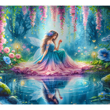 Load image into Gallery viewer, AB Diamond Painting - Full Round - Dreamy and peaceful elf girl (50*45CM)