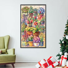 Load image into Gallery viewer, AB Diamond Painting - Full Round - Succulent potted plants (40*70CM)