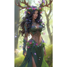 Load image into Gallery viewer, AB Diamond Painting - Full Round - Antler Girl in the Forest (40*70CM)