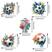 Load image into Gallery viewer, 5Pcs Acrylic Double Sided Football Cup Shoes Full Drill Keyring DIY Crafts Decor