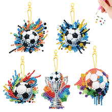 Load image into Gallery viewer, 5Pcs Acrylic Double Sided Football Cup Shoes Full Drill Keyring DIY Crafts Decor