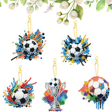 Load image into Gallery viewer, 5Pcs Acrylic Double Sided Football Cup Shoes Full Drill Keyring DIY Crafts Decor