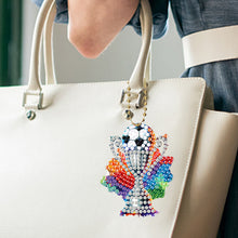 Load image into Gallery viewer, 5Pcs Acrylic Double Sided Football Cup Shoes Full Drill Keyring DIY Crafts Decor