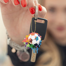 Load image into Gallery viewer, 5Pcs Acrylic Double Sided Football Cup Shoes Full Drill Keyring DIY Crafts Decor